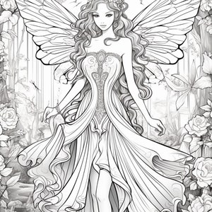 Coloring Book Art Beautiful Manga Fairies Aesthetic Coloring Pages Plus ...