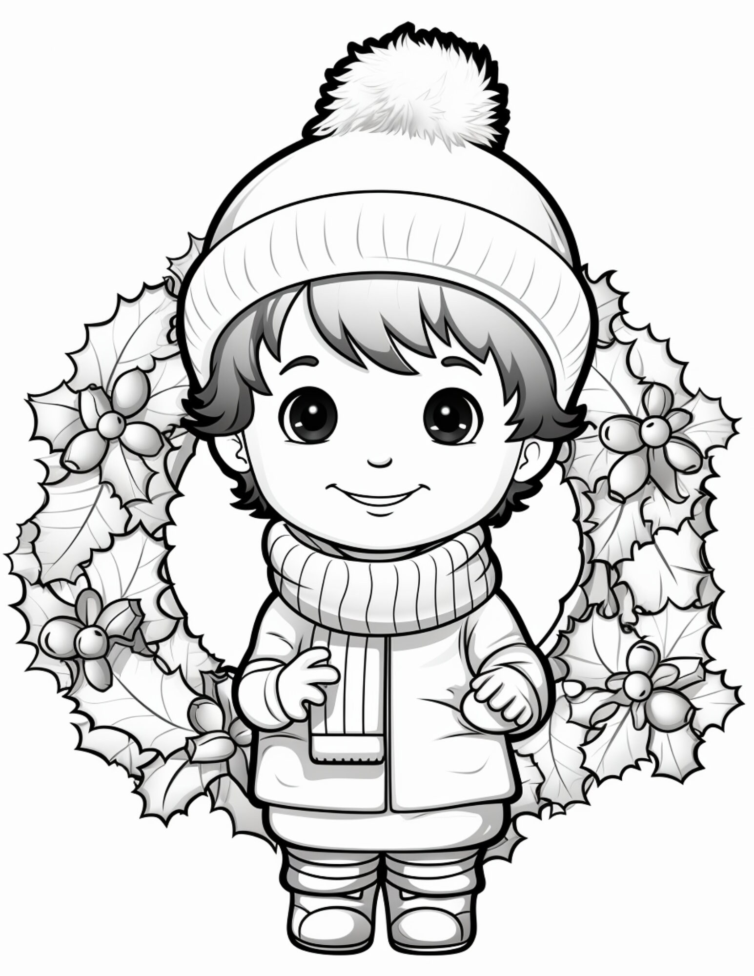 Christmas Wreaths Aesthetic Coloring Book Pages Plus 18 Cover Images ...