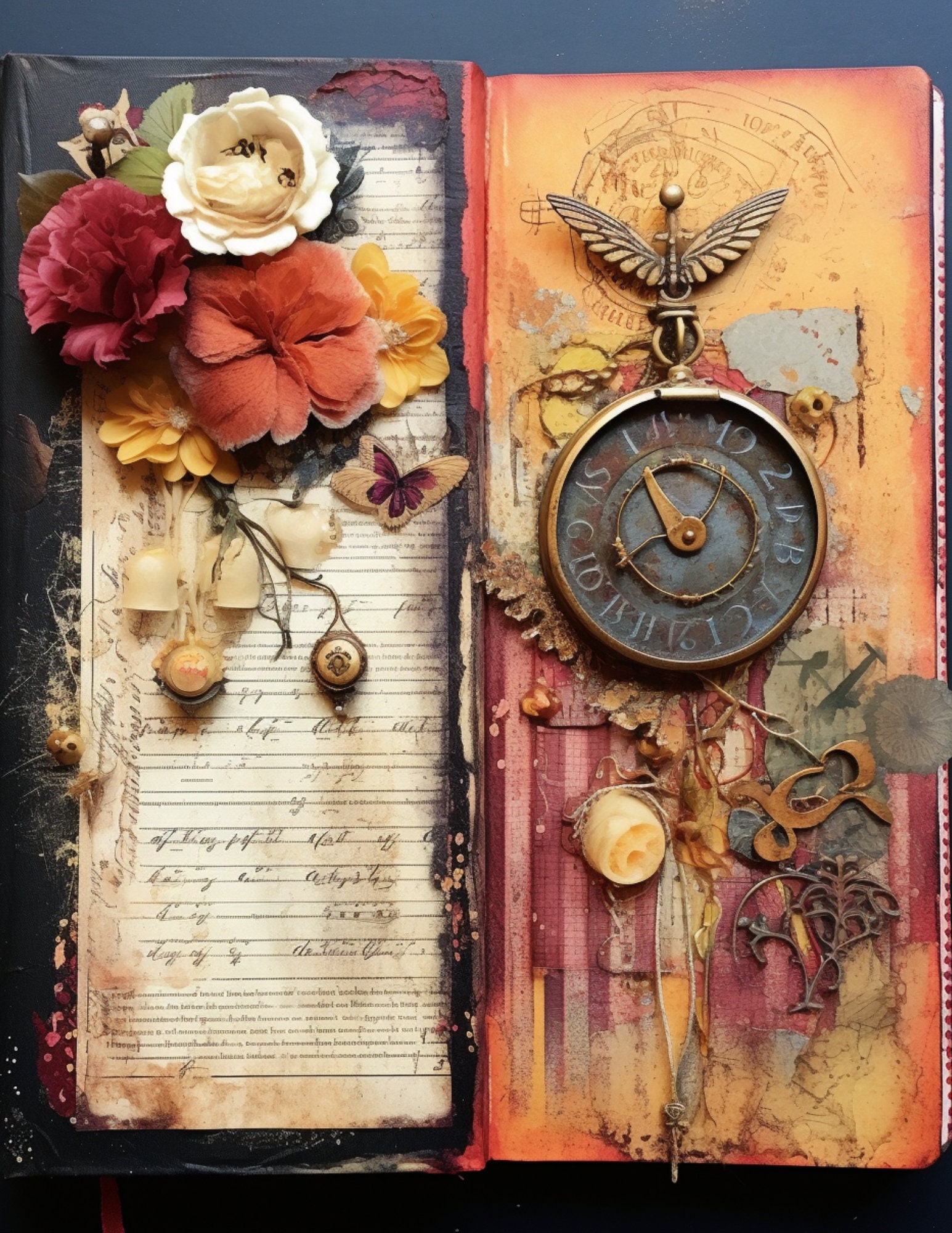 Junk Journal Scrapbook Kit Supplies Journaling Printable Pages ...