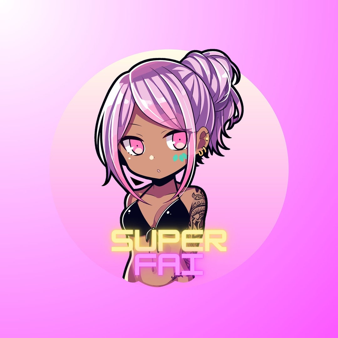 Kawaii Chibi Anime Summer Girl Die-cut Stickers - Pink Hair and Sleeve ...