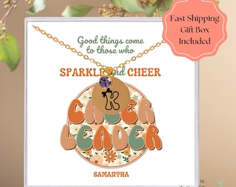 Personalized Cheerleading Gifts for Seniors, Cheer Gifts, Personalized Cheerleader Necklace, Initial Necklace, Cheer Team Gifts, Bulk Gifts