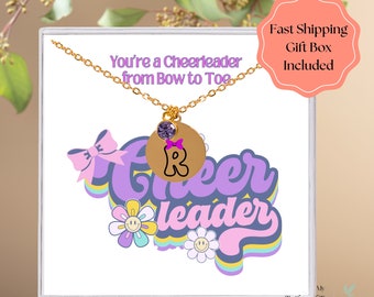 Personalized Cheerleading Necklace Senior Gift, Bulk Cheerleader gifts Gifts for Cheerleading squad, coach or team spirit Christmas Gifts