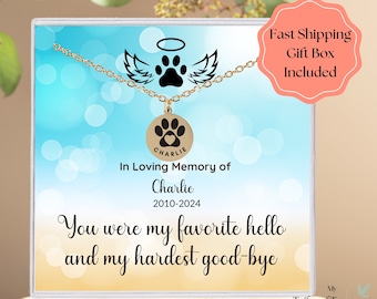 Pet memorial necklace Rainbow Bridge Dog necklace Loss of Dog Cat memorial Jewelry Cat Dog loss gift Pet sympathy Dog Memorial Gift Cat Loss
