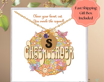 Personalized Cheerleading Necklace Senior Gift, Personalized Cheerleader gifts, Gifts for Cheer squad, coach team spirit Christmas Gifts