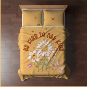 Be Kind to All Kind Comforter, Back to School decor, Twin XL comforter,Boho decor, Room Decor Aesthetic Boho,Boho room decor,Boho dorm rooms
