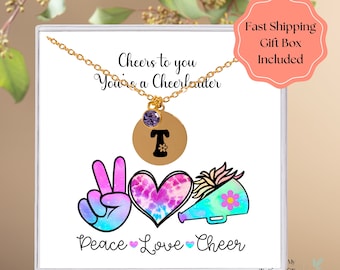 Personalized Cheerleading Gifts, Bulk Cheer Team Gifts, Cheer Gifts, Personalized Cheerleader Necklace, Initial Necklace, Cheer Team Gifts