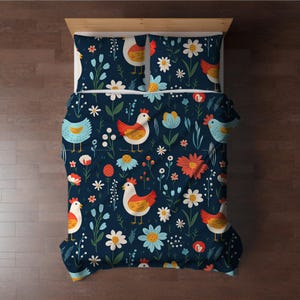 Chicken Comforter,Farm Animal Bedding,Back to School, Dorm Bedding, Twin XL Comforter, Full Size Comforter, College Bedding, Dorm Essentials