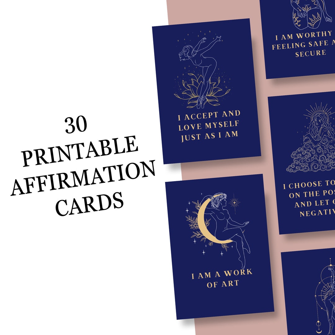30 Printable Affirmation Cards for Women Digital Download Affirmations ...