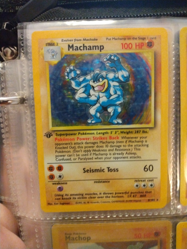 Machamp Holographic First Edition Etsy