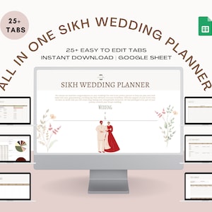 Sikh Wedding planner Punjabi Wedding Planning Spreadsheet template Google sheet SIKH Wedding Budget Indian Wedding planning Checklist
