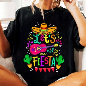 Let's Fiesta Cinco De Mayo Mexican Party Guitar Lover png, Cinco de Mayo png, sublimatieontwerp, Mexican Party, digitaal, kleurrijk Cinco de Mayo