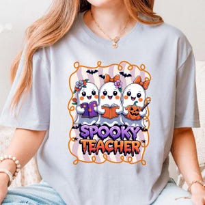 Preppy Teacher Halloween Png, Halloween Teacher Pencil Png, Trick or Teach, Funny Teacher Png, Spooky Teacher Sublimation, Book Ghost Png