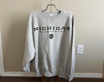 Grey Nike Michigan Wolverines Crewneck