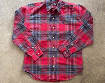 Camisa Polo Ralph Lauren de manga comprida dos anos 2000, tamanho M.