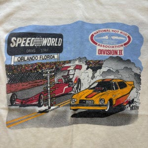80er Jahre Speedworld NHRADrag Racing T-Shirt Gr. M Bild 3