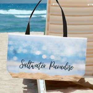 Saltwater Paradise Tote Bag | Large Weekender Bag | Travel Gift | Ocean Theme Tote | Large Beach Bag | Shoulder Overnight Bag | Day Bag