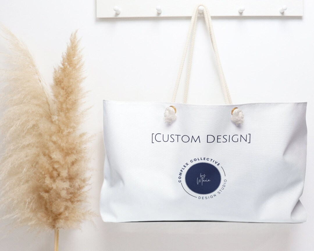 Custom Design Tote Bag | Rope Handle Tote | Large Weekender Bag ...