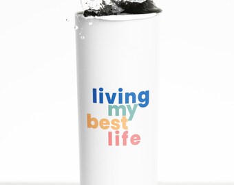 Colorful Living My Best Life 22 oz. Copper Vacuum Insulated Tumbler | BPA-free Stainless Steel Drink Cooler in 3 Color Options