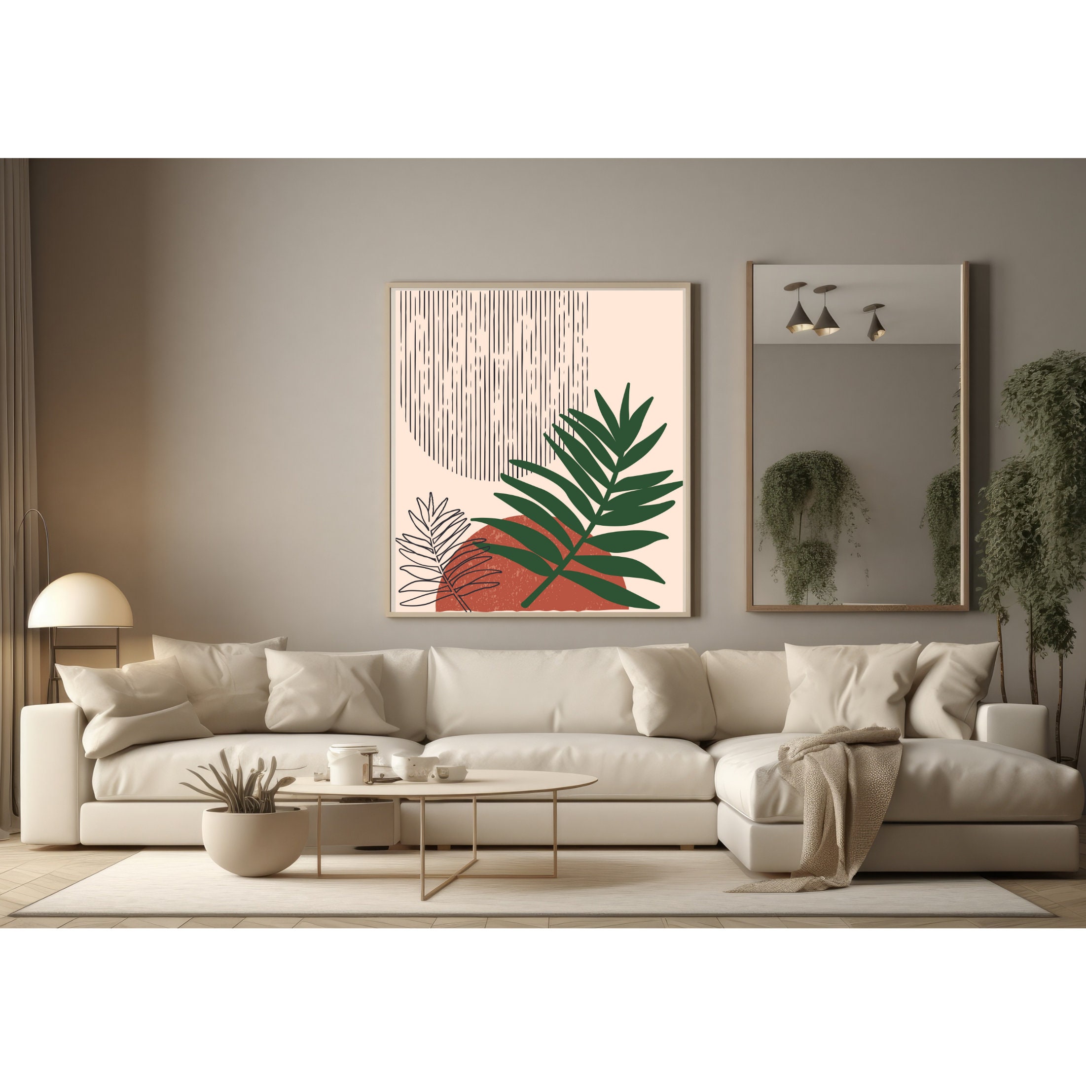 Bohemian Bundle of 6 Wall Art Minimalist Decor Vibrant - Etsy