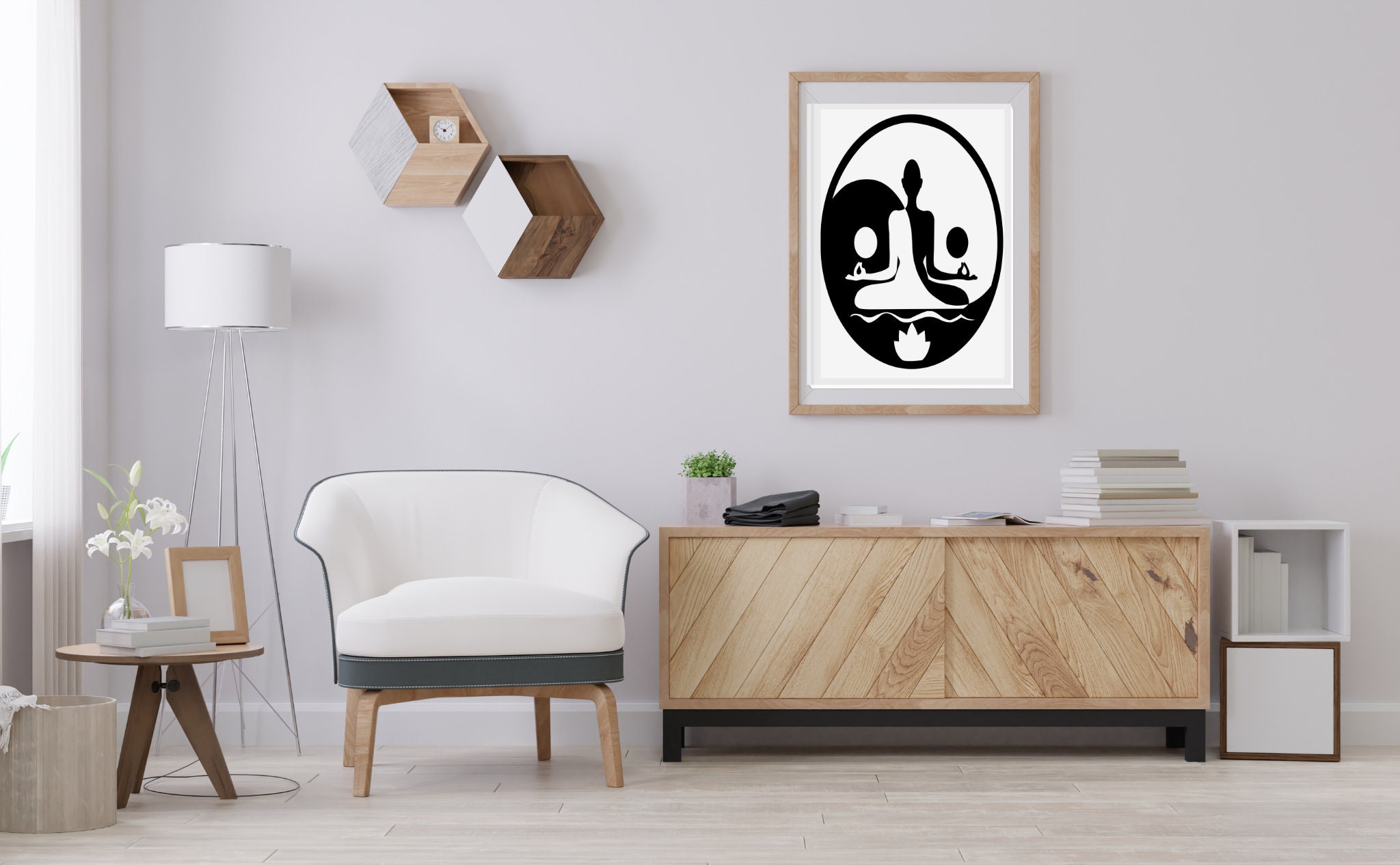 Blackwhite Abstract Wall Art Print, Black Art Wall Set, Gallery Wall