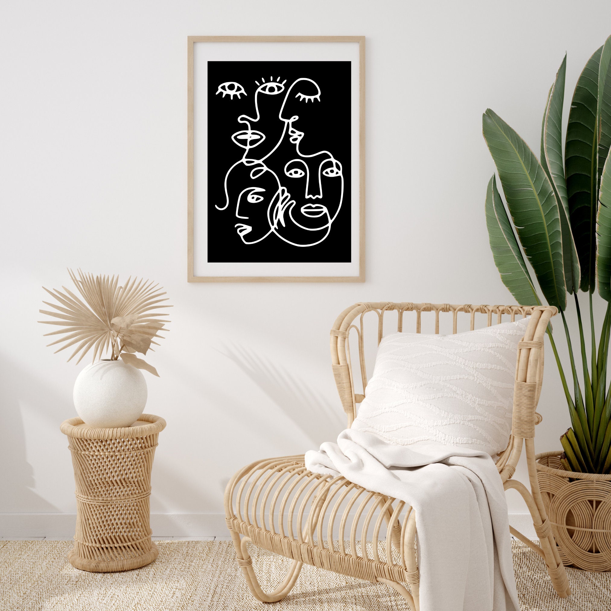 Set of 2/love Printable Wall Art, Black and White Love Print, Black and ...