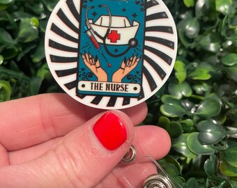 The Nurse Retractable Badge Reel; Nurse ID Badge Holders; Funny RN Badge Clips