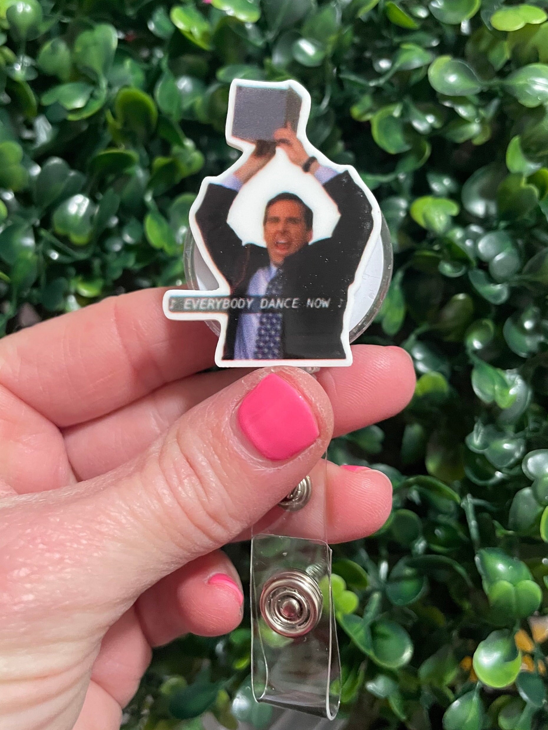 Michael Scott Badge Reel; Nurse Retractable Badge Clips; The Office ID Badge Holder