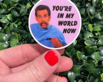 You’re in my World Now Funny Retractable Badge Reel; Happy Gilmore Nurse RN Badge Clips; Humor Badge Reel Holder; New Grad Psych Gift