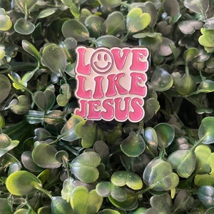 Love Like Jesus Enamel Pin; Cute Christian Lapel Lanyard Backpack Pins