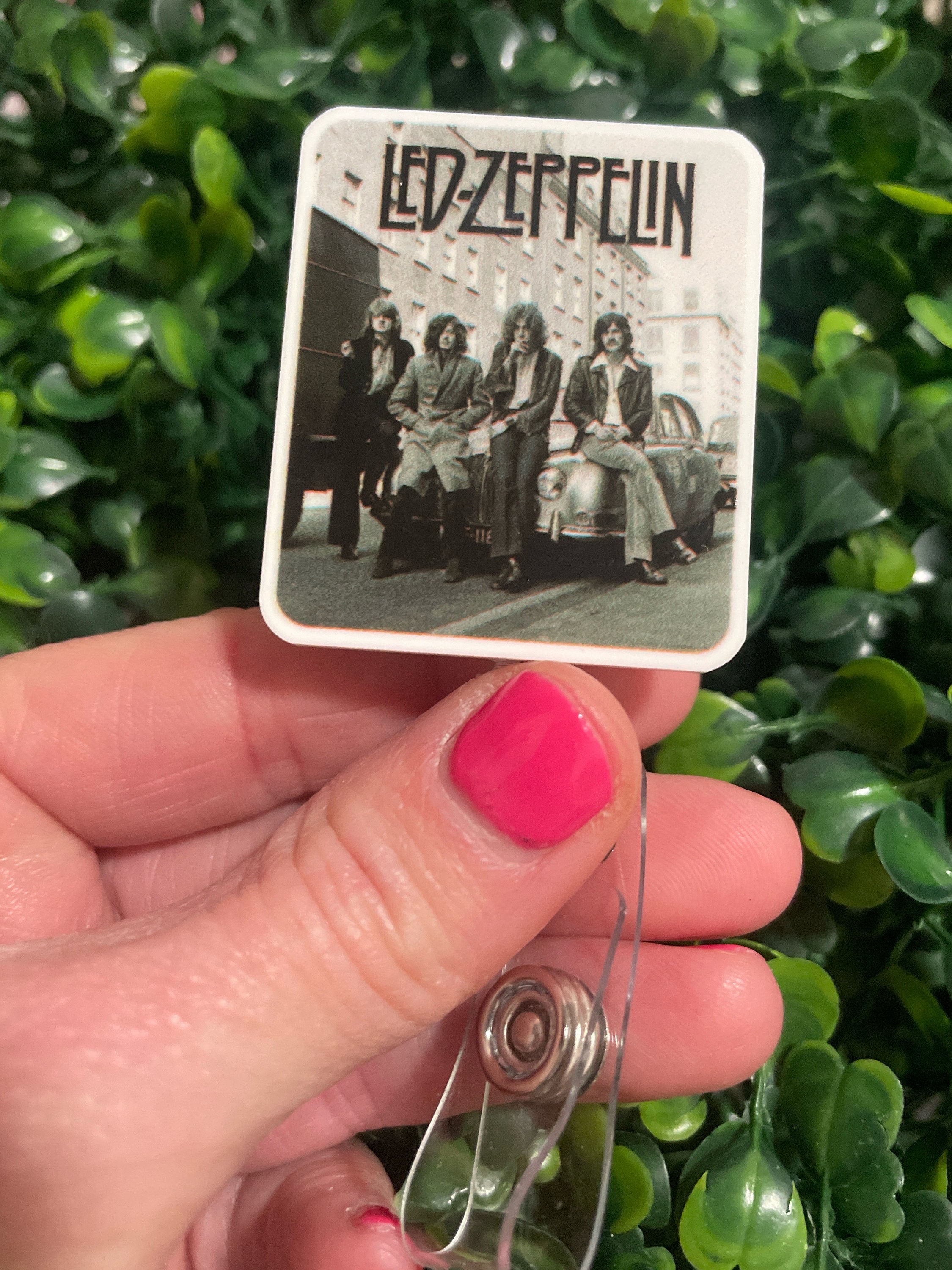 Led Zeppelin Retractable Badge Reel Nurse Badge Reel Holders Rock Emo  Valentines Day Work Badge Clips 