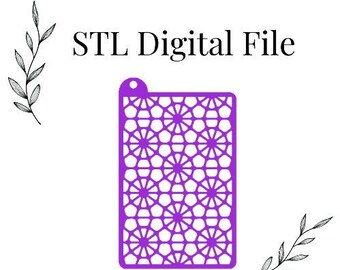 Stencils #71 for Polymer Clay, Digital STL File, Instant Download, STL file for 3D Printer, 3 thickness sizes