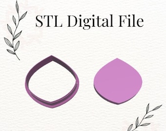 Chubby Ellipse Polymer Clay Cutter, Digital STL File, Multiple Sizes, 2 Cutter Versions, Instant Download, STL file for 3D Printer