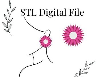 Daisy with 14 Petals Polymer Clay Cutter, Digital STL File, Big Cutter,  Daisy Tool, Instant Download, STL file for 3D Printer, 4 sizes