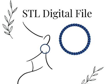 Circle Twine #1 Polymer Clay Cutter, Digital STL File, Instant Download, STL file for 3D Printer, 4 sizes