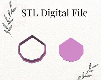 Hand Fan Polymer Clay Cutter, Digital STL File, Multiple Sizes, 2 Cutter Versions, Instant Download, STL file for 3D Printer