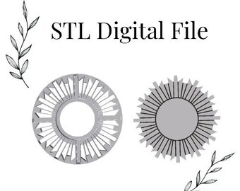 Art Deco Trinket Dish Polymer Clay Cutter, Digital STL File, 2 Cutter Versions, Instant Download, STL file for 3D Printer, 3 sizes