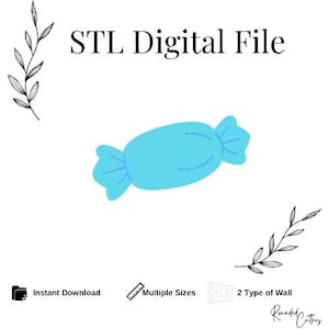 Candy Trinket Dish Polymer Clay Cutter, Digital STL File, 2 Cutter Versions, Instant Download, STL file for 3D Printer, 4 sizes