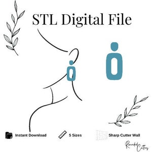 Dangle Rectangle Polymer Clay Cutter, Digital STL File, Instant Download, STL file for 3D Printer, 5 sizes