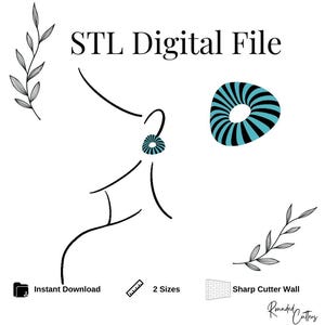 3D Triangle Donut with stripes Polymer Clay Cutter, Digital STL File, Instant Download, STL file for 3D Printer,2 sizes
