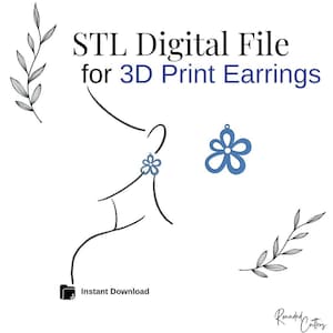 Earring STL Files , 3D Print Earrings , 3D-Printed Jewelry for Small Businesses , for Printing at Home