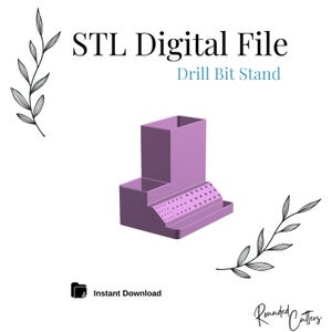 Bohrer Ständer für Werkzeuge #16, Organizer Ständer, digitale STL-Datei, Instant Download, STL-Datei für 3D Drucker, 1 Größe