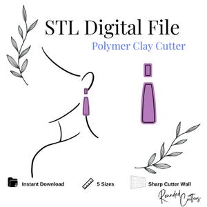 Geometric Shape Polymer Clay Cutter, Digital STL File, Instant Download, STL file for 3D Printer, 5 sizes