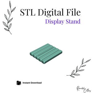 Aufsteller mit Steckplatz für Ohrstecker #11, digitale STL-Datei für 3D-Drucker, 1 Größe, Sofort-Download