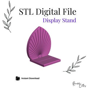 Displaystandaard met sleuf voor Card Earring #4, digitaal STL-bestand, direct downloaden, STL-bestand voor 3D-printer, 1 formaat