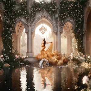 The &#39;Alisha part 2&#39; Digital Backdrop collection (SET OF 5 stunning arch and windows with flora for maternity & portrait photography)