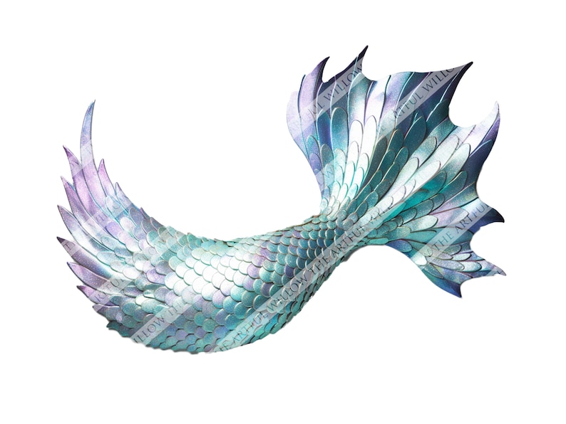 The 'ariel' Mermaid Tail Overlay Collection SET OF 6 Stunning Mermaid