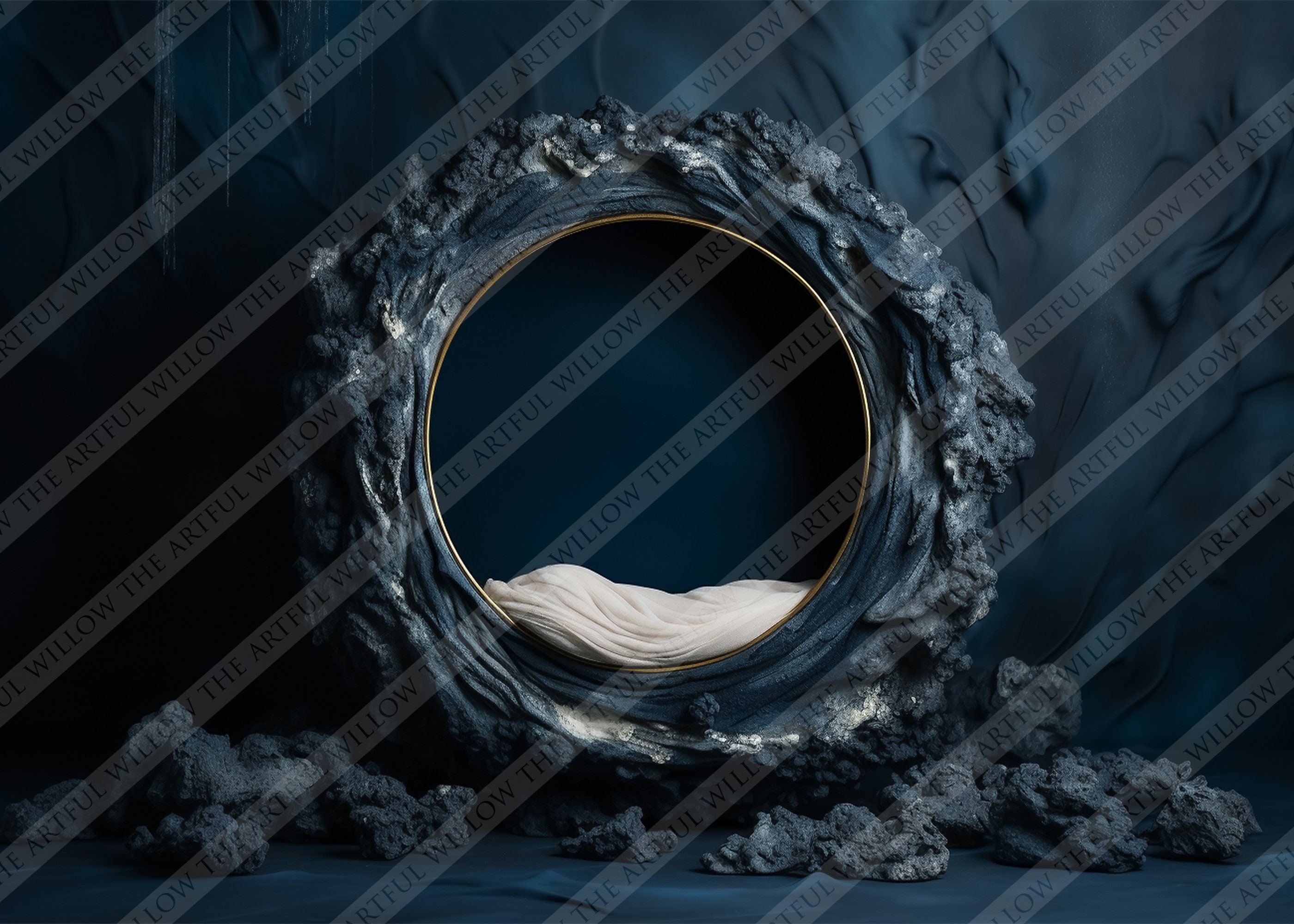 Digital Backdrop Collection The 'finley' Digital Backdrop Collection (SET OF 5 Stunning Deep Blue ...