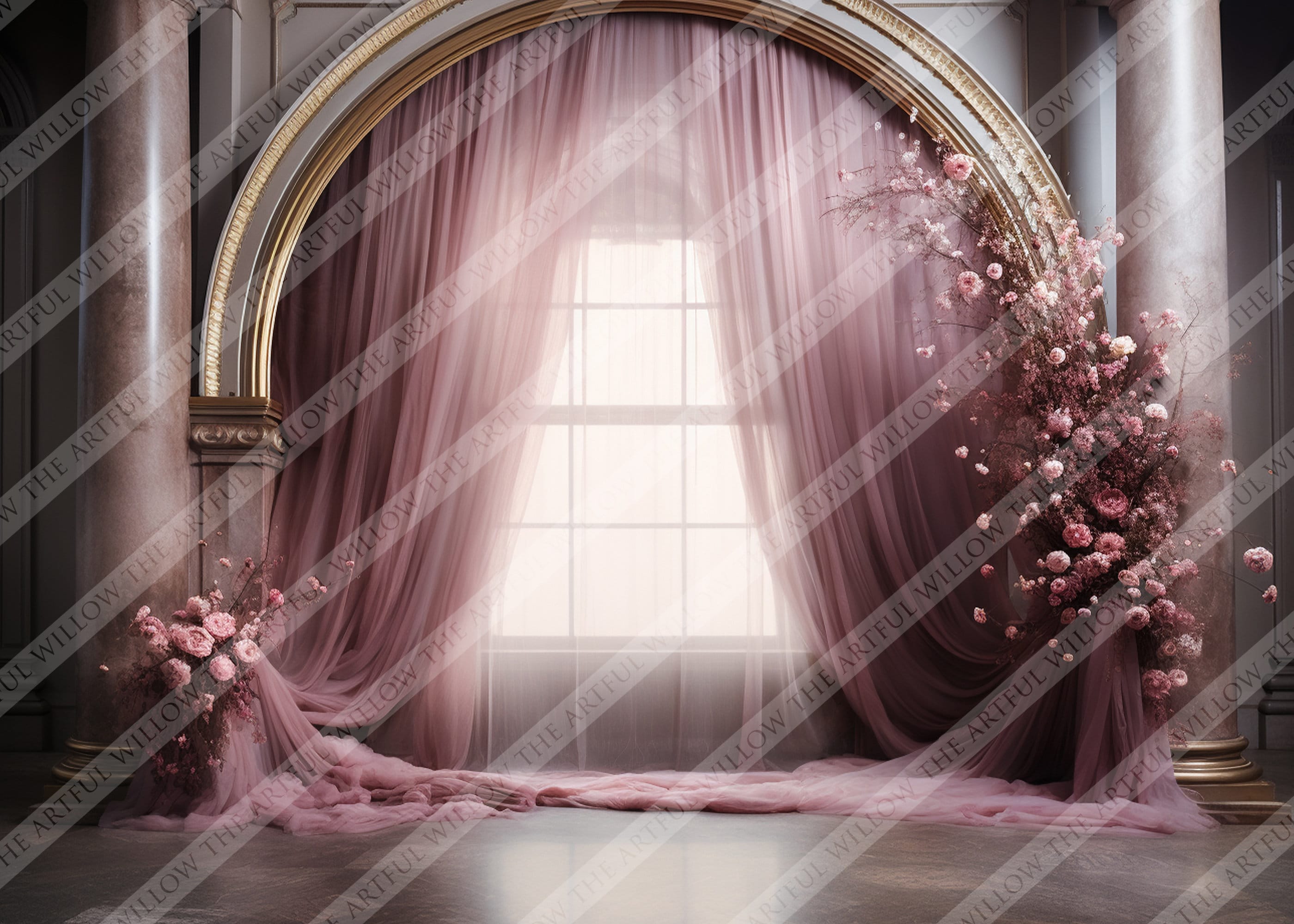 The 'leanna' Digital Backdrop Collection (SET OF 5 Stunning Pink Back ...