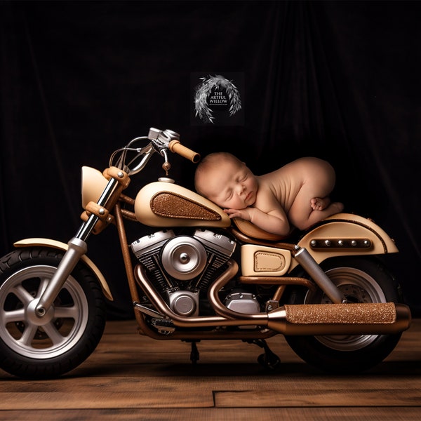 The 'Valentino' Digital Backdrop collection (SET OF 5 moterbike digital backdrops for newborn photography)