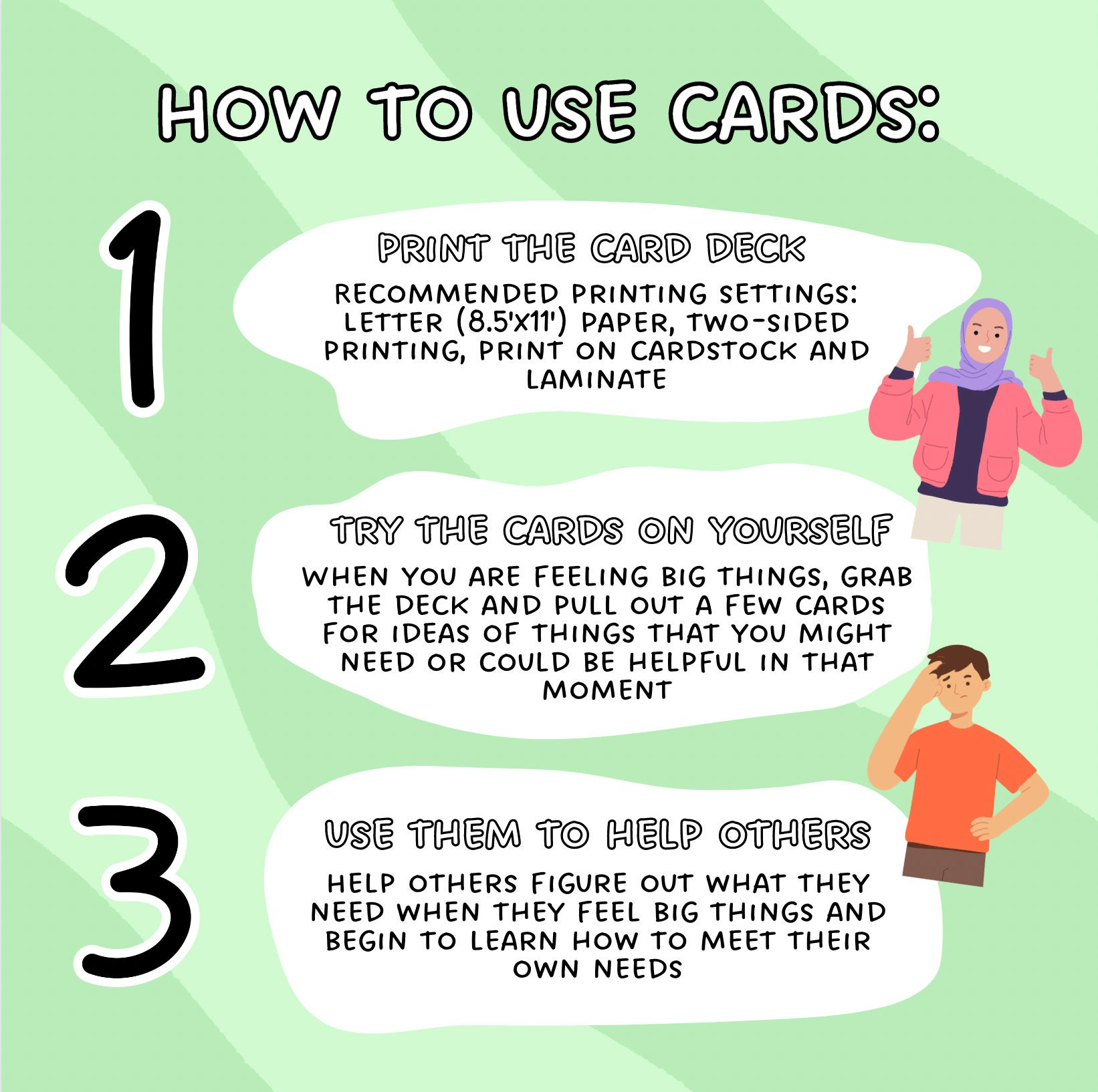 What Do I Need? Therapy Card Deck, 99 Printable Cards, Self Help Cards ...